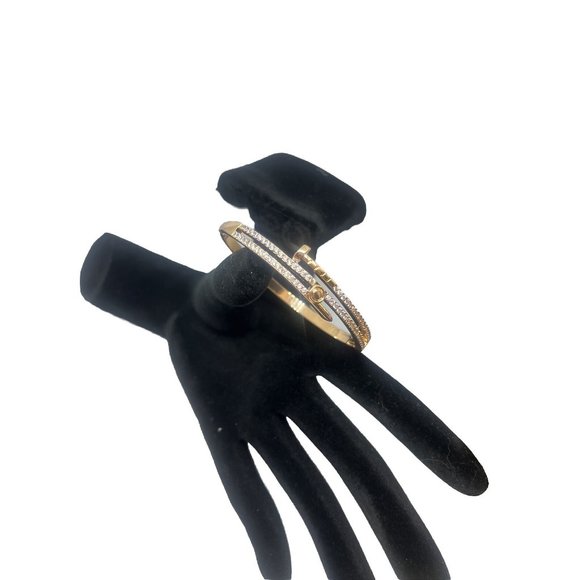 Women’s classic luxurious nail bangle bracelets Rose Gold Color - Picture 5 of 5